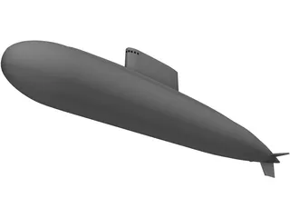 Kilo Russia Submarine 3D Model