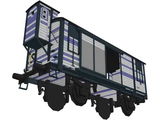 Train Car Box 3D Model