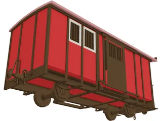 Train Car Box 3D Model