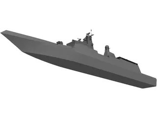 Russian Conceptual Frigate 3D Model