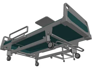 Hospital Bed 3D Model