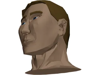 Justins Male Head 3D Model