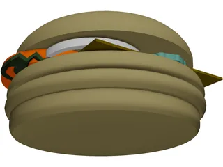 Hamburger [+All Toppings] 3D Model