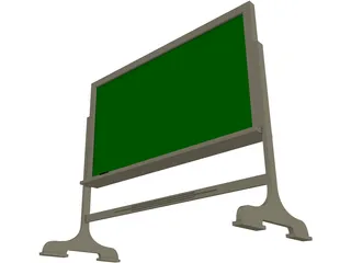 Chalkboard Free-Standing 3D Model