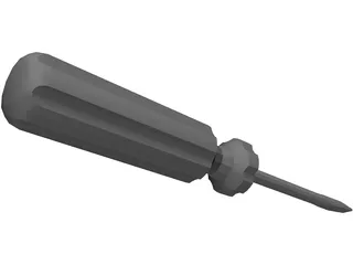 Flathead Screw Driver 3D Model