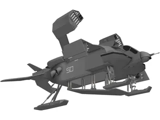 Aliens UD-4L Cheyenne Utility Dropship 3D Model