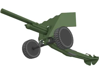 British Anti-Tank Cannon 3D Model