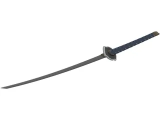 Long Katana Sword 3D Model