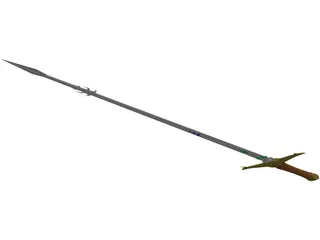 Medieval Thin Sword 3D Model