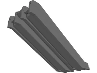 Double Escalator 3D Model