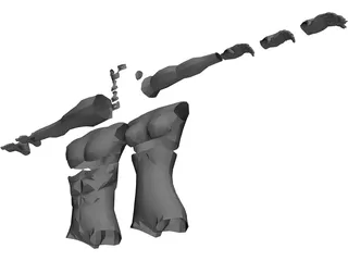 Modular Body Parts 3D Model