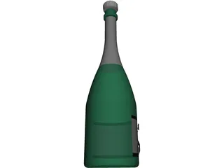 Champagne Bottle 3D Model