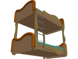 Bunk Bed 3D Model