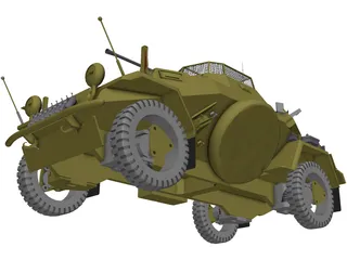 SdKfz222 Panzer Wagon - WWII German Armoured Car 3D Model