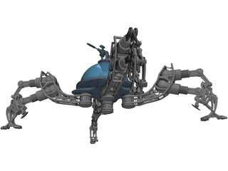 Light Spider Rover Robot 3D Model