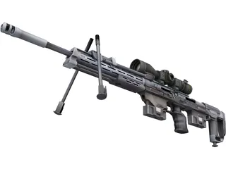 DSR50 Sniper Rifle 3D Model