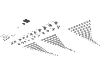 Prolyte H30D Triangulair Aluminium Truss Structure Collection 3D Model