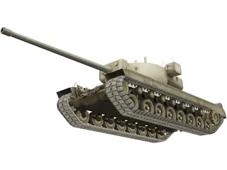 US T29 Tank 3D Model