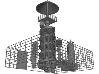 Oil Factory 3D Model