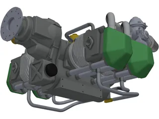 Rotax 912 Engine 3D Model