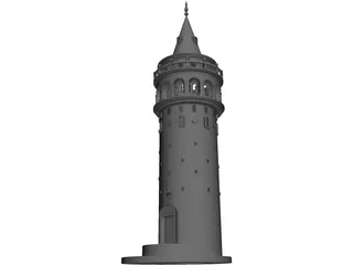 Galata Tower Turkey Istanbul 3D Model