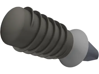 Dental Implant with Abutement 3D Model