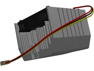 CPU Cooler 3D Model