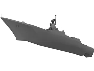 Steregushchiy Battle Ship 3D Model