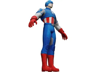 Captain America of the Avengers 3D Model