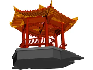 China Garden House 3D Model