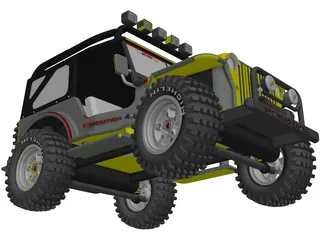 Jeep Wrangler 4x4 Expedition 3D Model