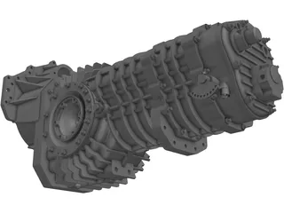 Mendeola HD Gearbox 3D Model