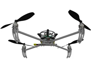 Talon Quad RC Heli Drone 3D Model