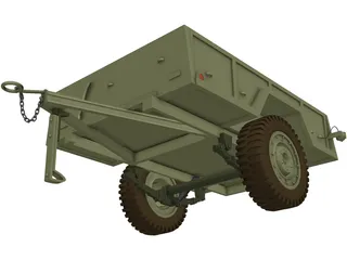 Military Trailer 3D Model