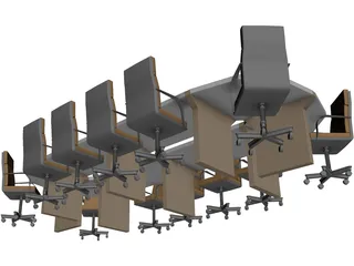 Conference Table 3D Model