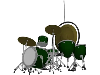 John Bonham Drum Set 3D Model