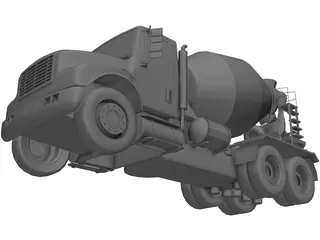 Cement Mixer Truck 3D Model