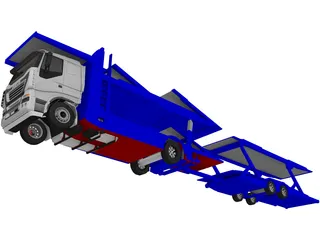 Iveco Stralis Car Carrier 3D Model