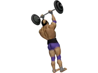 Body Builder Action Figure 3D Model