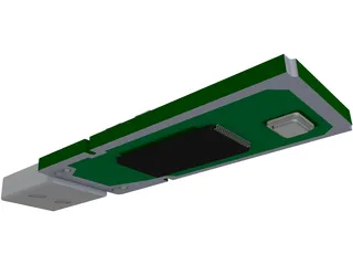 USB Memory Stick Internal Parts 3D Model