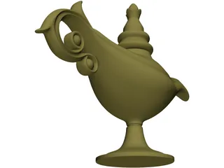 Magic Lamp Genie 3D Model