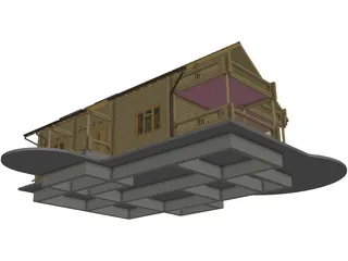 Wooden House 3D Model