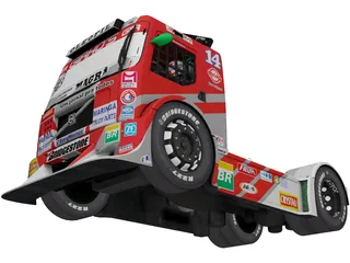 Volvo FH Clay Truck Racing 3D Model