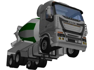 Iveco Stralis 6x4 Concrete Truck 3D Model