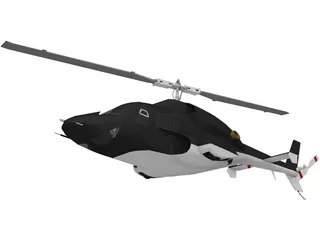 Airwolf Helicopter 3D Model