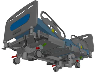 Hospital Bed 3D Model