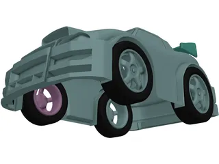 Cartoon Car 3D Model