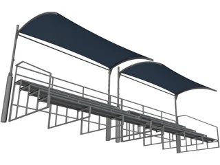 Bleacher 3D Model