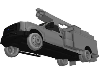 Ford F450 Ultility Truck 3D Model