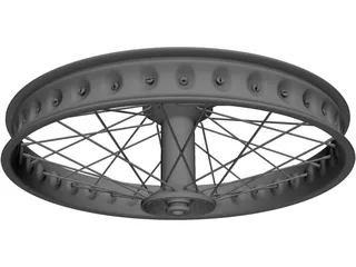 BMX Spoked Wheel 3D Model